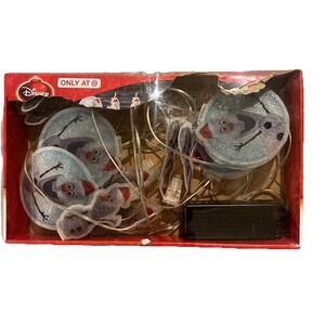 Disney Frozen Olaf Snowman Strand Of 10 Holiday Christmas Lights‎ Decor Battery
